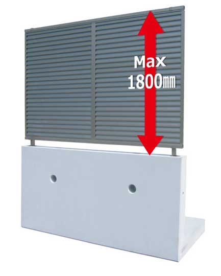 カクセール 高さ、最大1800mmまで対応