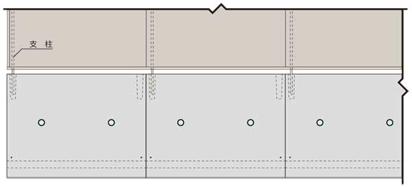カクセール フェンス支柱設置参考図